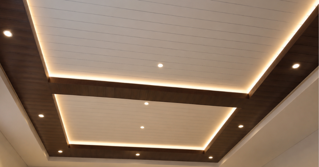 Panelled PVC False Ceiling Design